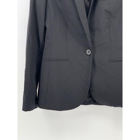 J.CREW Women's Black Solid One-Button Long Sleeve 1035 Bi-Stretch Blazer SZ 00 - Picture 7 of 10